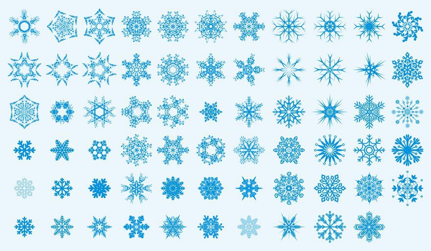 Intra απο ξύλο plywood 3mm-4mm πάχος - Snowflakes Vector συλλογή τέχνης Δίασταση 30x30 cm Intraeaxys-e1gmlx1l