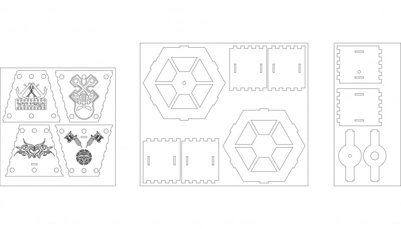 Intra απο ξύλο plywood 3mm-4mm πάχος - Lampada Tattoo Δίασταση 30x30 cm Intraeaxys-91j4rp1m