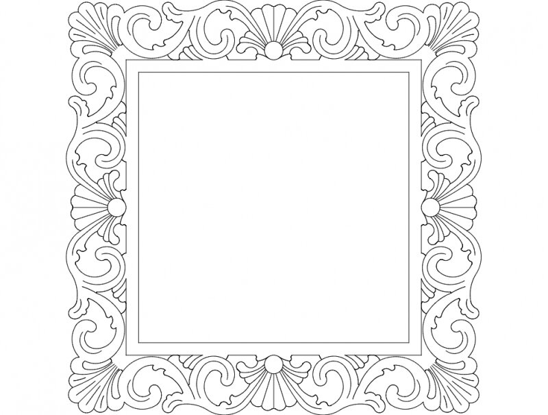 Intra απο ξύλο plywood 3mm-4mm πάχος - Τετράγωνο κάδρο καθρέφτη Δίασταση 30x30 cm Intraeaxys-eox68voz