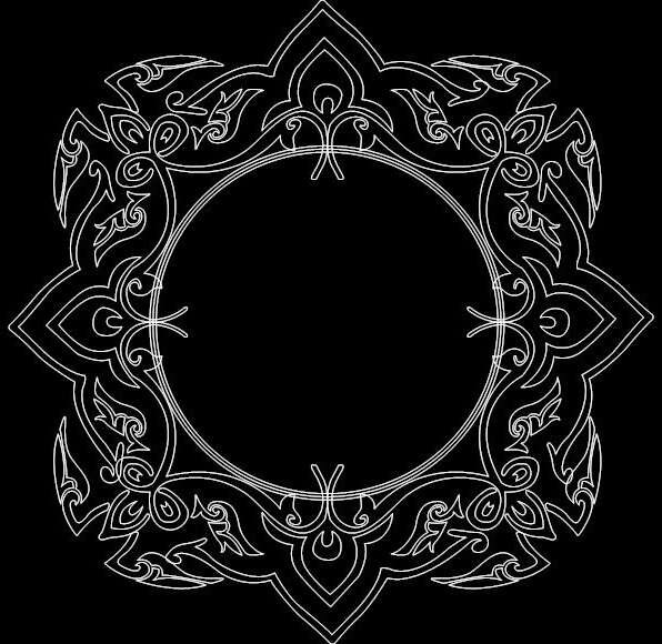 Intra απο ξύλο plywood 3mm-4mm πάχος - Στρογγυλό πλαίσιο καθρέφτη Δίασταση 30x30 cm Intraeaxys-e1glym7l