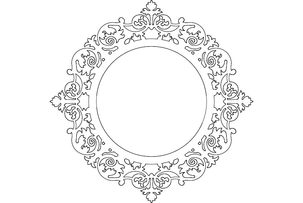 Intra απο ξύλο plywood 3mm-4mm πάχος - Ayna Πλαίσιο Καθρέφτη Στρογγυλό Δίασταση 30x30 cm Intraeaxys-qome5873