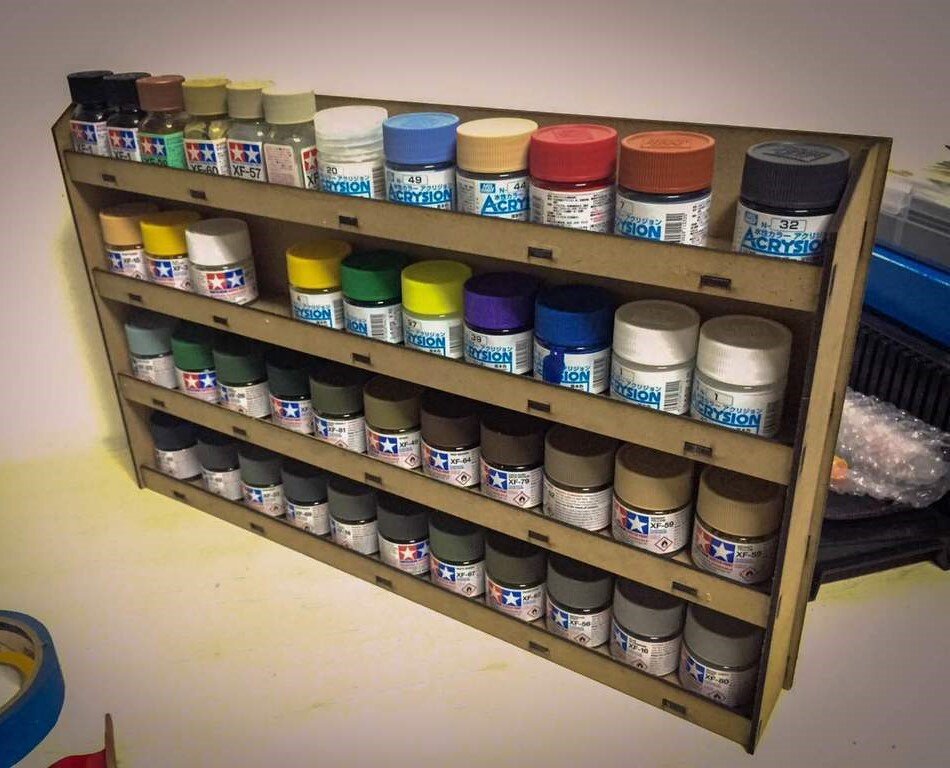 Intra απο ξύλο plywood 3mm-4mm πάχος - Ράφι αποθήκευσης βαφής 3mm Δίασταση 30x30 cm Intraeaxys-91jd6q81