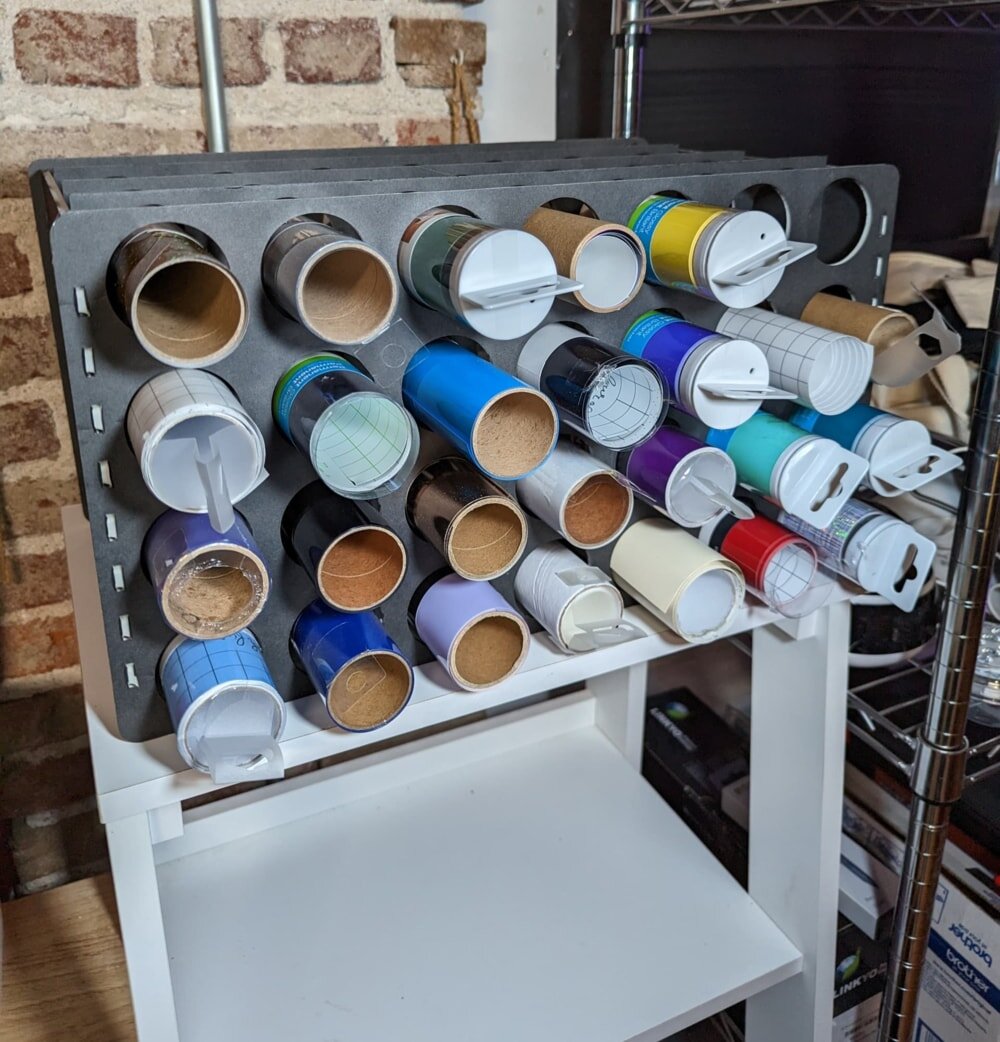 Intra απο ξύλο plywood 3mm-4mm πάχος - Σχάρα αποθήκευσης ρολού βινυλίου Δίασταση 30x30 cm Intraeaxys-p7ym6rr7