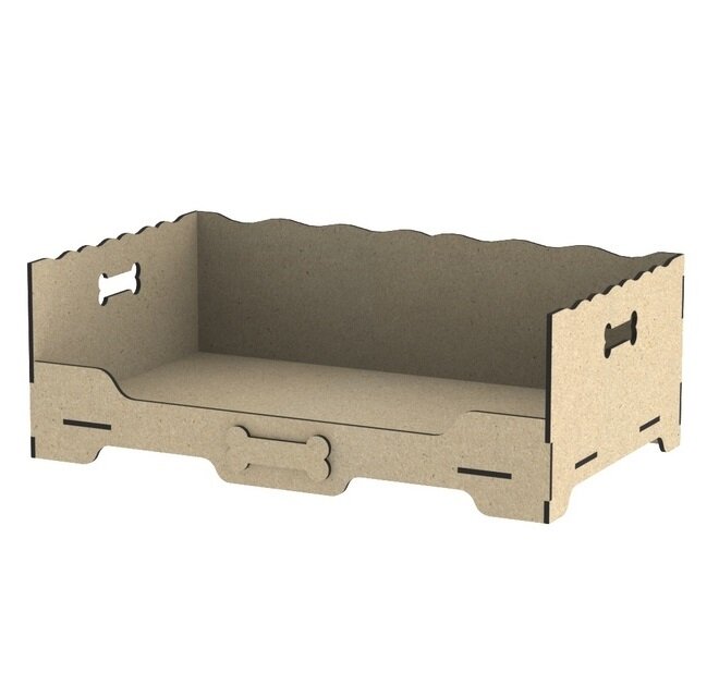 Intra απο ξύλο plywood 3mm-4mm πάχος - Ξύλινο κρεβάτι για σκύλους προμήθειες για κατοικίδια Δίασταση 30x30 cm Intraeaxys-6o3yw0p7