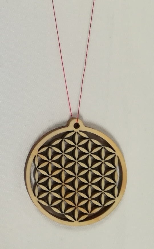 Intra απο ξύλο plywood 3mm-4mm πάχος - Μενταγιόν Flower Of Life Δίασταση 30x30 cm Intraeaxys-6o3ylkq7