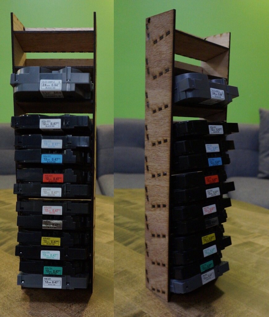 Intra απο ξύλο plywood 3mm-4mm πάχος - Θήκη ταινίας Brother TZe Δίασταση 30x30 cm Intraeaxys-ro6yg3n7