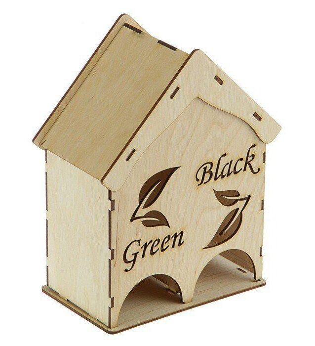 Intra απο ξύλο plywood 3mm-4mm πάχος - Δοχείο τσαγιού 2 σε 1 Tea House Δίασταση 40x50 cm Intraeaxys-eoxl6vjo