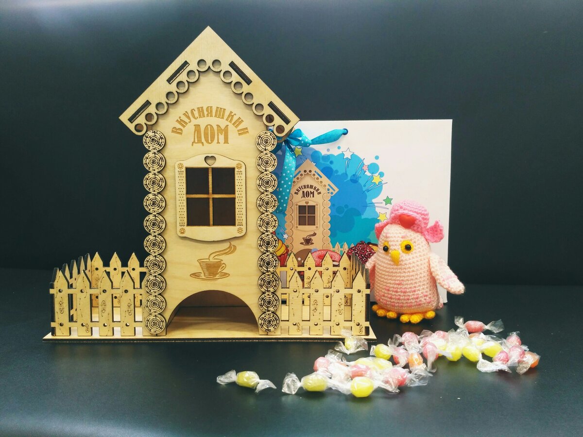 Intra απο ξύλο plywood 3mm-4mm πάχος - Tea Bag Dispenser Box Tea House 3mm Δίασταση 40x50 cm Intraeaxys-r1z264n1