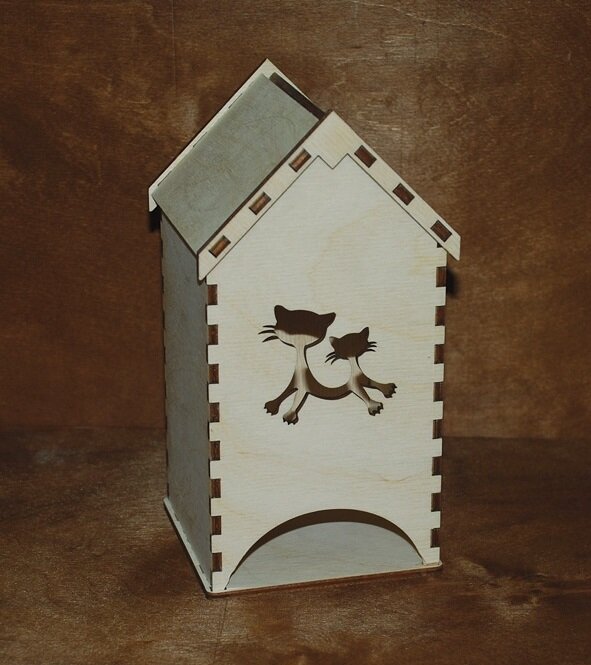 Intra απο ξύλο plywood 3mm-4mm πάχος - Δοχείο τσαγιού για φακελάκια τσαγιού Δίασταση 30x30 cm Intraeaxys-ro6y9x67