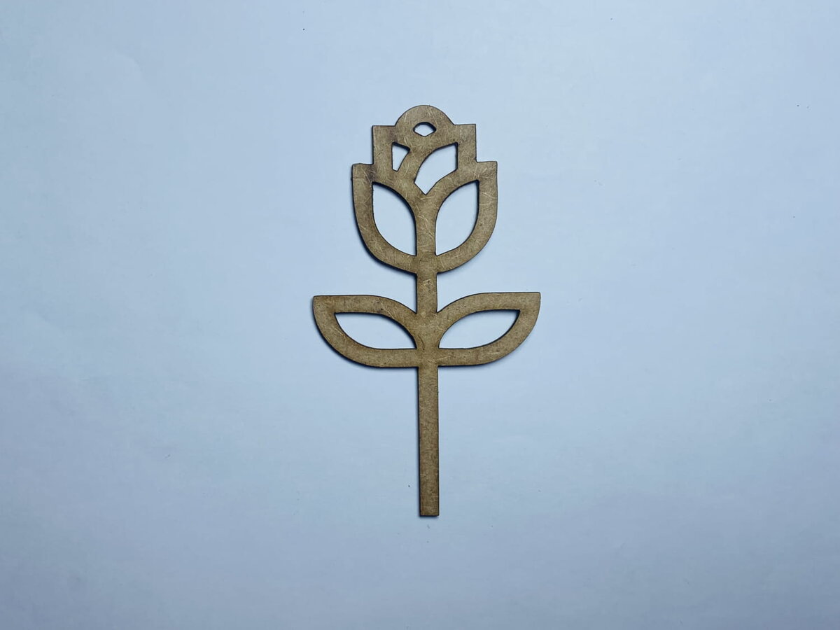 Intra απο ξύλο plywood 3mm-4mm πάχος - Ημιτελής κοπή ξύλου λουλουδιών Δίασταση 30x30 cm Intraeaxys-6o3ydj37