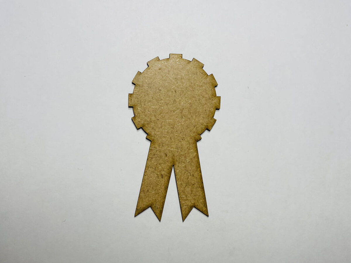 Intra απο ξύλο plywood 3mm-4mm πάχος - Βραβείο κορδέλας σχήμα ημιτελούς ξύλινη χειροτεχνία Δίασταση 30x30 cm Intraeaxys-eo203g47