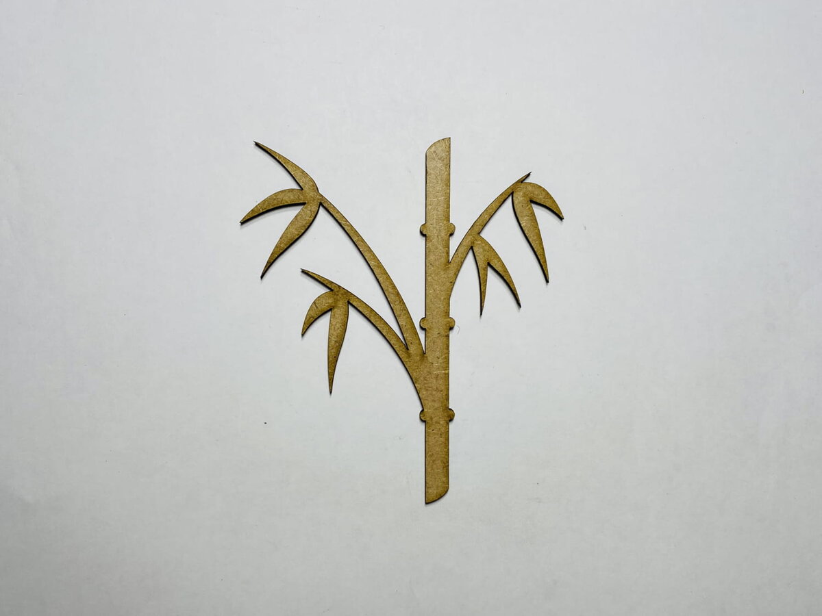 Intra απο ξύλο plywood 3mm-4mm πάχος - Ημιτελής χειροτεχνία σε σχήμα μπαμπού από ξύλο Δίασταση 30x30 cm Intraeaxys-voq208eo