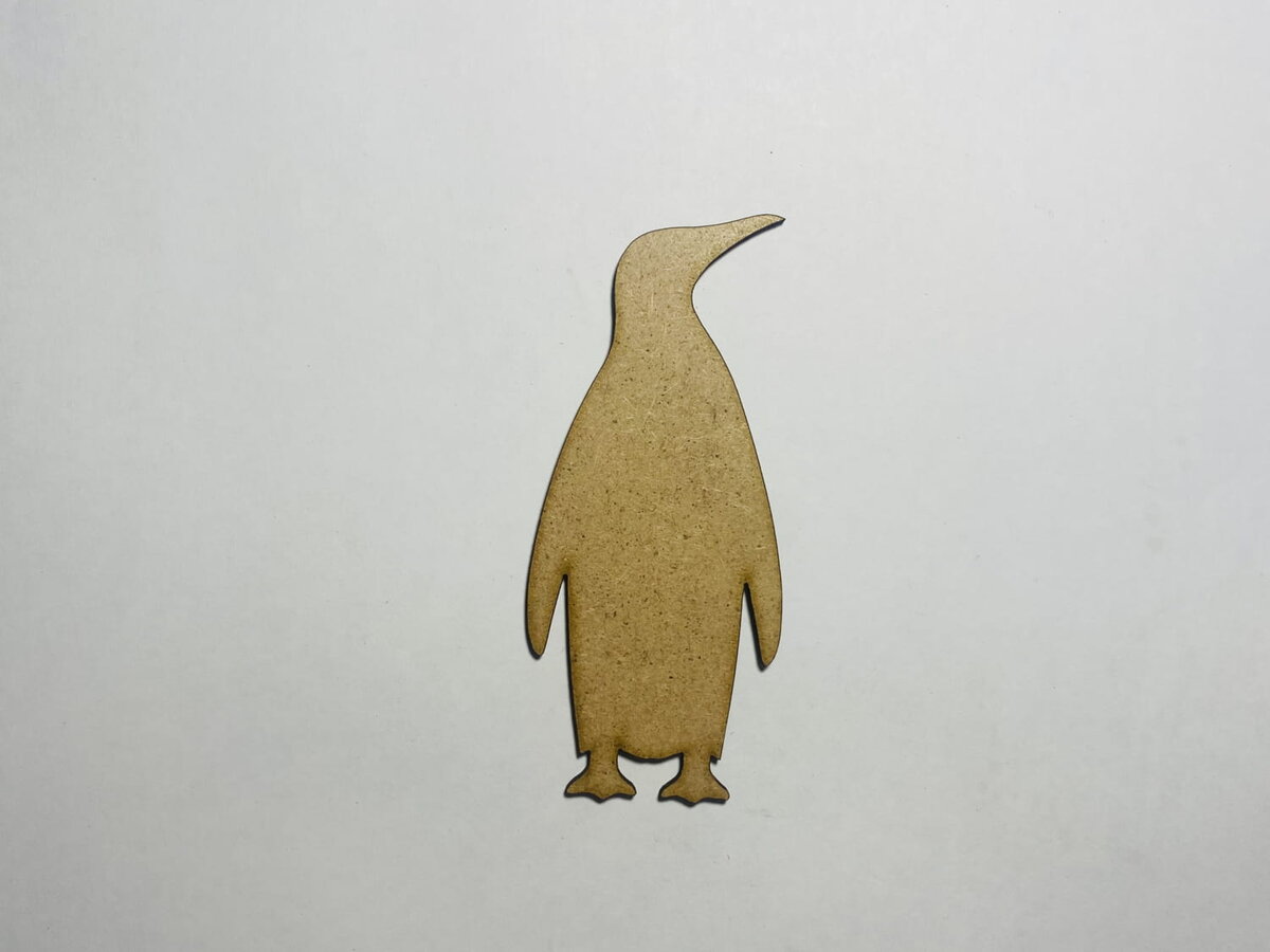 Intra απο ξύλο plywood 3mm-4mm πάχος - Emperor Penguin Wooden Cutout Unfinished Craft Δίασταση 30x30 cm Intraeaxys-6o3y22k7