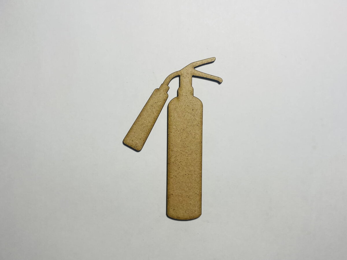 Intra απο ξύλο plywood 3mm-4mm πάχος - Ημιτελής αποκοπή ξύλου σε σχήμα πυροσβεστήρα Δίασταση 30x30 cm Intraeaxys-91jdg651