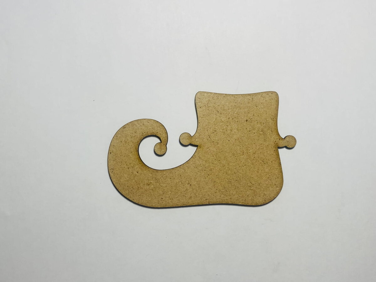 Intra απο ξύλο plywood 3mm-4mm πάχος - Σχήμα παπουτσιού ξωτικού Ημιτελής ξύλινη αποκοπή παπουτσιών ξωτικών Δίασταση 30x30 cm Intraeaxys-r1z2xlm1