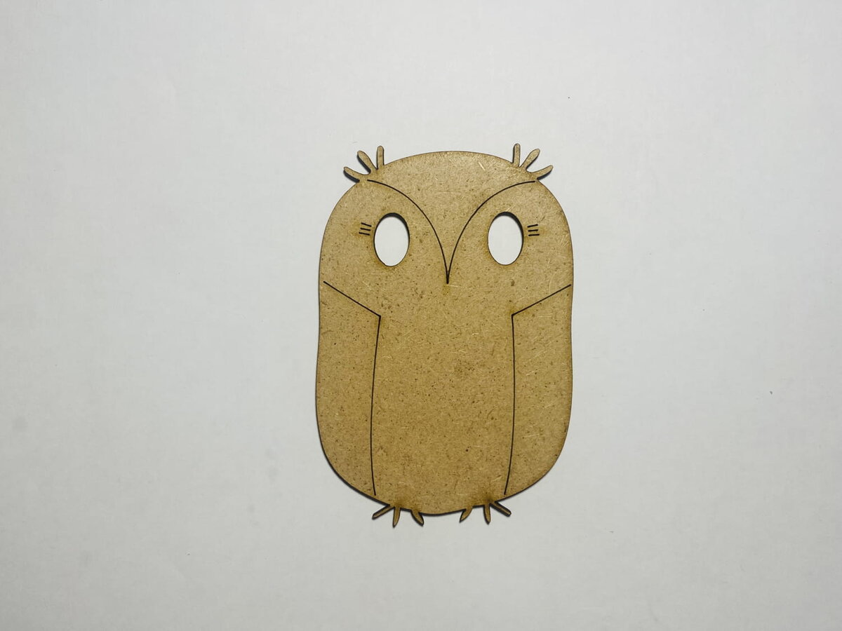 Intra απο ξύλο plywood 3mm-4mm πάχος - Ημιτελής χειροτεχνία με ξύλινη αποκοπή κουκουβάγιας Δίασταση 30x30 cm Intraeaxys-eoxlk0jo