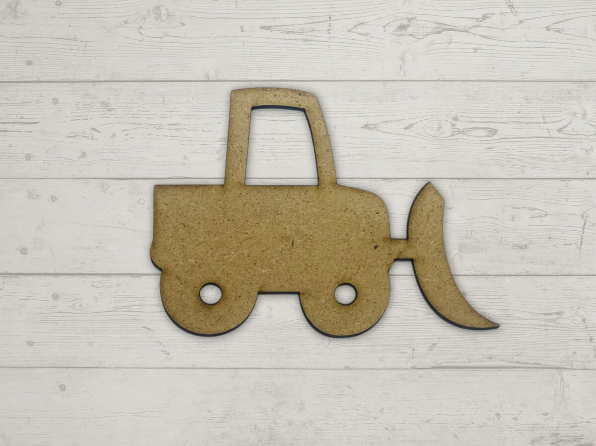 Intra απο ξύλο plywood 3mm-4mm πάχος - Ξύλο κοπής σε σχήμα μπουλντόζας Δίασταση 30x30 cm Intraeaxys-m1d6k8e7