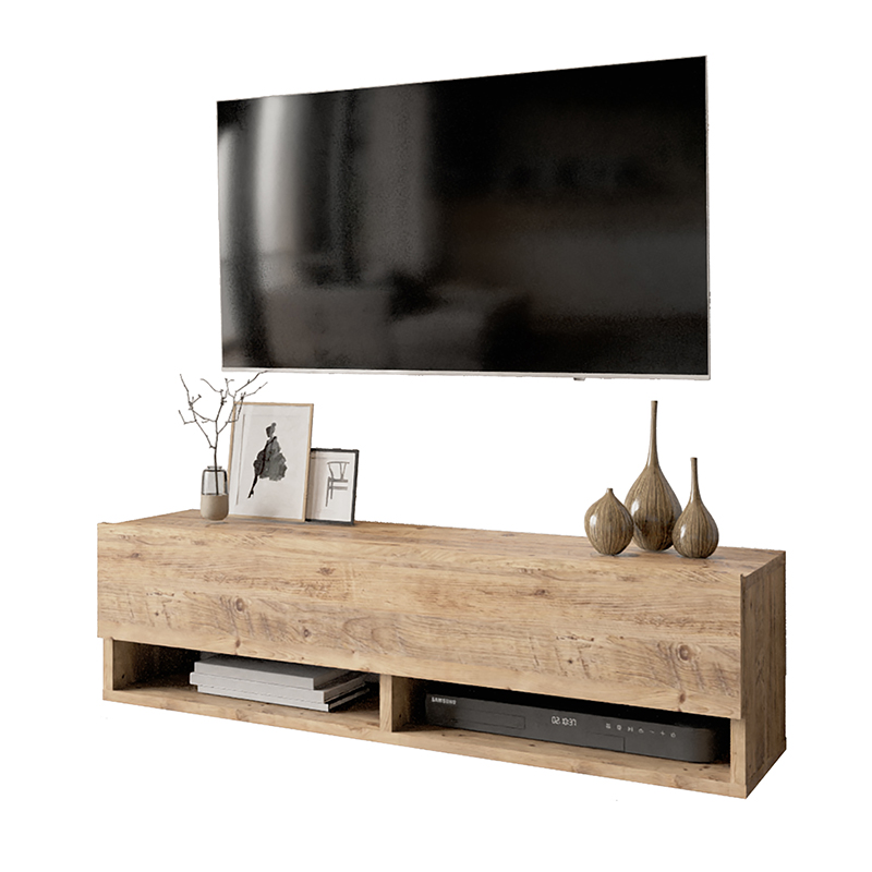 Έπιπλο τηλεόρασης επιτοίχιο Roscoe pakoworld oak 100×31,5×29,5εκ 176-000007