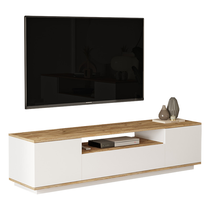 Έπιπλο τηλεόρασης Soren pakoworld sonoma-λευκό 180x.44.5×44.6εκ 176-000057 Έπιπλο τηλεόρασης Soren pakoworld sonoma-λευκό 180x.44.5×44.6εκ 176-000057