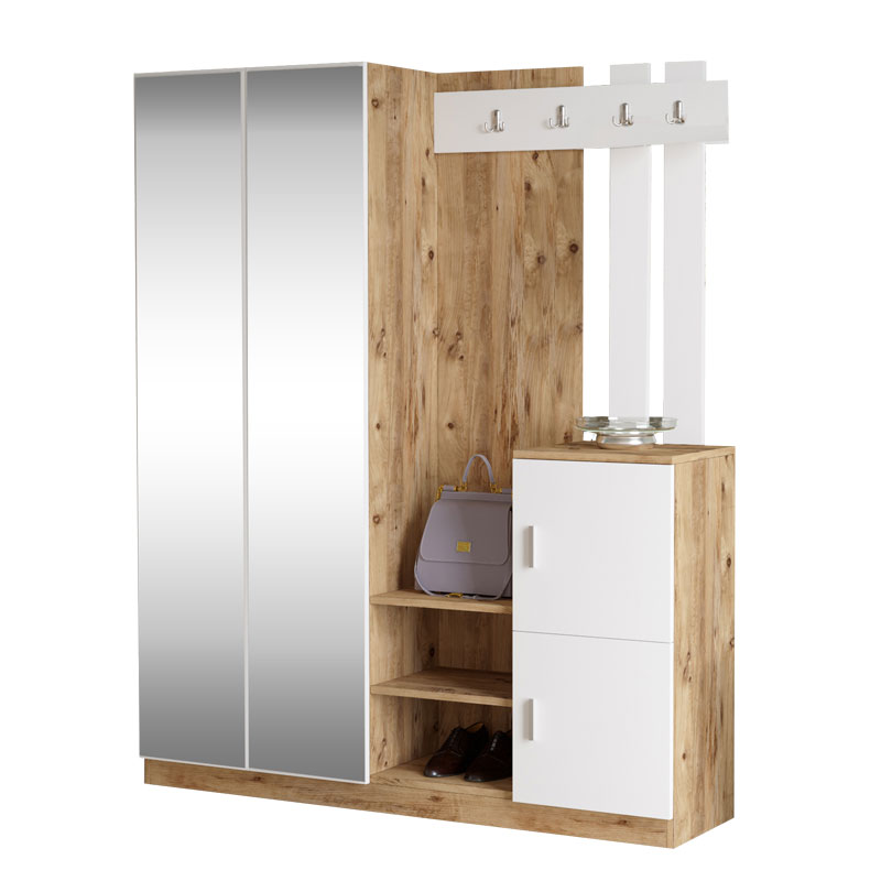 Έπιπλο εισόδου Doorse pakoworld μελαμίνης λευκό-sonoma 147.5x35x180εκ 176-000130 Έπιπλο εισόδου Doorse pakoworld μελαμίνης λευκό-sonoma 147.5x35x180εκ 176-000130