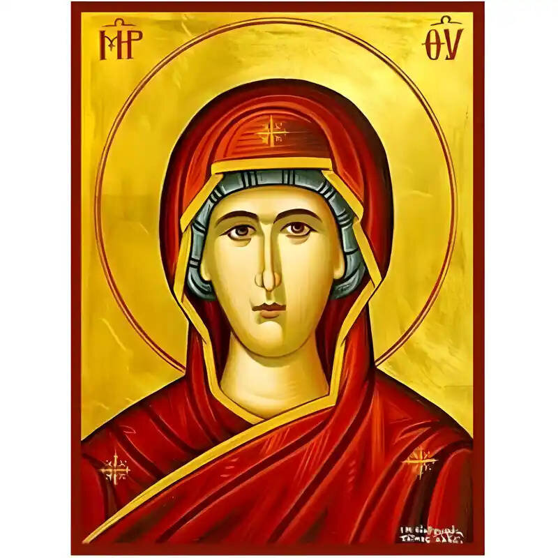 Εικόνα Ορθοδοξίας με περίγραμμα χρυσό σε ξύλο Φλαμουρίας  με  βάση Εικόνα Παναγία - Προτομή Χειροποίητη Ελληνορθόδοξη , Κρεμαστή πλάκα βυζαντινής τέχνης, χριστιανική τέχνη Διάσταση 45x35 cm (17,7 x 13,8 ίντσες) INTRAEK-6294671335