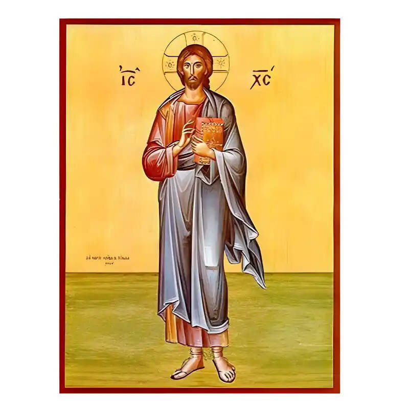 Εικόνα Ορθοδοξίας με περίγραμμα χρυσό σε ξύλο Φλαμουρίας  με  βάση Εικόνα Χριστός Ευλογών Χειροποίητη Ελληνορθόδοξη , Κρεμαστή πλάκα βυζαντινής τέχνης, χριστιανική τέχνη Διάσταση 45x35 cm (17,7 x 13,8 ίντσες) INTRAEK-6294670781