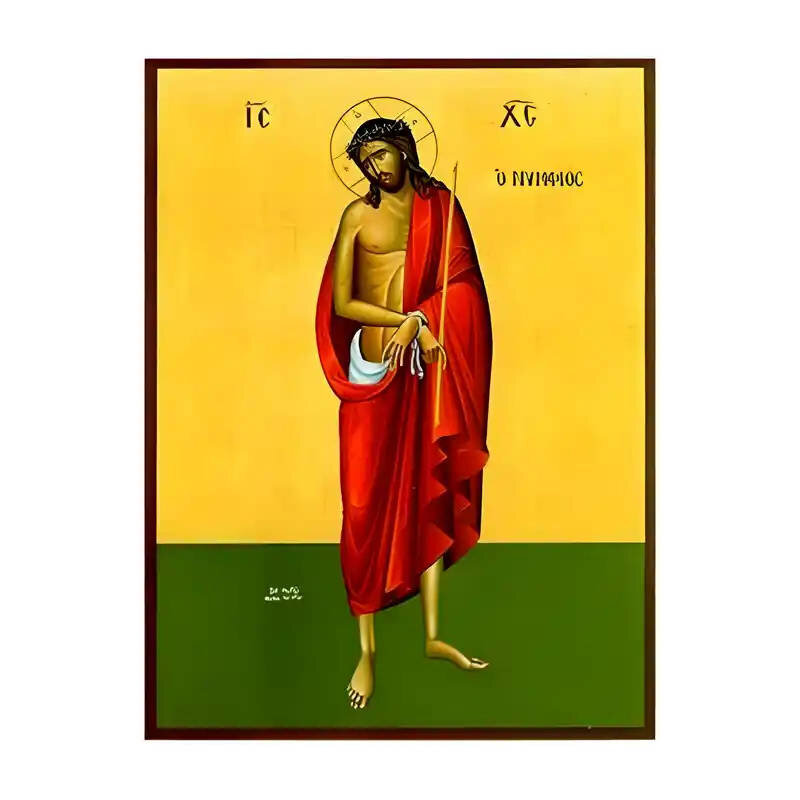 Εικόνα Ορθοδοξίας με περίγραμμα χρυσό σε ξύλο Φλαμουρίας  με  βάση Εικόνα Χριστός Νυμφίος Χειροποίητη Ελληνορθόδοξη , Κρεμαστή πλάκα βυζαντινής τέχνης, χριστιανική τέχνη Διάσταση 45x35 cm (17,7 x 13,8 ίντσες) INTRAEK-6294670744