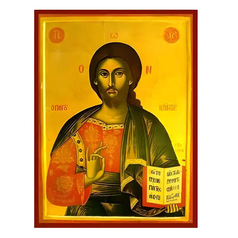 Εικόνα Ορθοδοξίας με περίγραμμα χρυσό σε ξύλο Φλαμουρίας  με  βάση Εικόνα Χριστός Παντοκράτωρ Χειροποίητη Ελληνορθόδοξη , Κρεμαστή πλάκα βυζαντινής τέχνης, χριστιανική τέχνη Διάσταση 45x35 cm (17,7 x 13,8 ίντσες) INTRAEK-6294670732