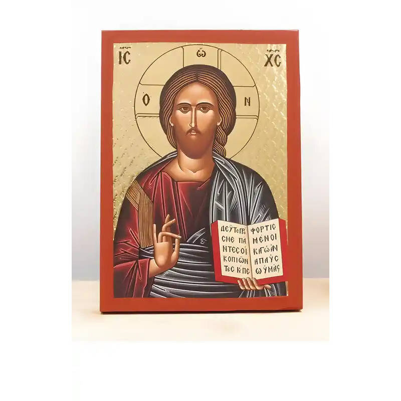 Εικόνα Ορθοδοξίας με περίγραμμα χρυσό σε ξύλο Φλαμουρίας  με  βάση Ευλογία Ιησού Χριστού, Ξύλινη Χειροποίητη Εικόνα με Χαρακτική Ελληνική Βυζαντινού Στυλ σε Ξύλινη πλάκα Θρησκευτικό Χειροποίητη Ελληνορθόδοξη εικόνα του Ιησού Χριστού, Κρεμαστή πλάκα βυζαντ