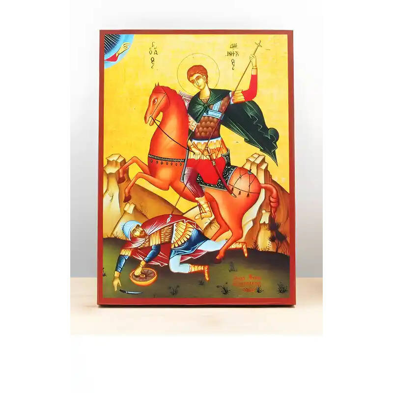 Εικόνα Ορθοδοξίας με περίγραμμα χρυσό σε ξύλο Φλαμουρίας  με  βάση Άγιος Δημήτριος Θεσσαλονίκης, Ξύλινη Χειροποίητη Εικόνα Ελληνικής Premium Βυζαντινής Στυλ Κρεμαστή σε ξύλινη πλάκα Χειροποίητη Ελληνορθόδοξη εικόνα του Ιησού Χριστού, Κρεμαστή πλάκα βυζαντ