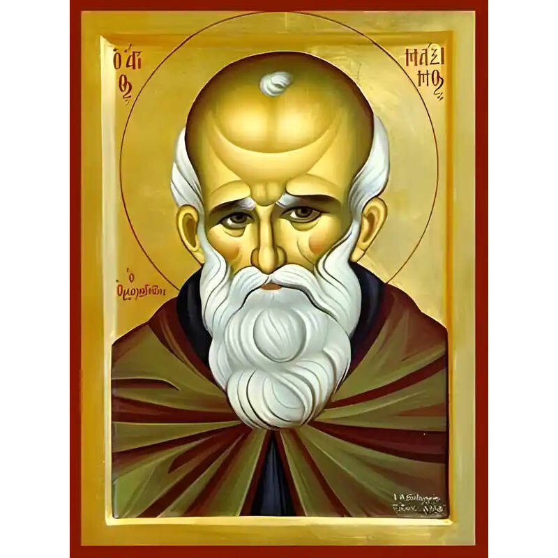 Σετ των 2 Εικόνα Ορθοδοξίας με περίγραμμα χρυσό σε ξύλο Φλαμουρίας  με  βάση Εικόνα ΑΓΙΟΣ ΜΑΞΙΜΟΣ, Ο ΟΜΟΛΟΓΗΤΗΣ, ΠΡΟΤΟΜΗ Χειροποίητη Ελληνορθόδοξη εικόνα του Ιησού Χριστού, Κρεμαστή πλάκα βυζαντινής τέχνης, χριστιανική τέχνη Διάσταση 15x11 cm (5,9x4,3 ίντ