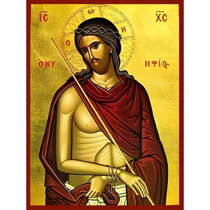 Σετ των 2 Εικόνα Ορθοδοξίας με περίγραμμα χρυσό σε ξύλο Φλαμουρίας  με  βάση Εικόνα ΝΥΜΦΙΟΣ Χειροποίητη Ελληνορθόδοξη εικόνα του Ιησού Χριστού, Κρεμαστή πλάκα βυζαντινής τέχνης, χριστιανική τέχνη Διάσταση 15x11 cm (5,9x4,3 ίντσες)  INTRAEK-337757864378