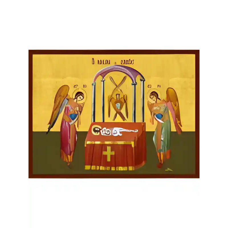 Σετ των 2 Εικόνα Ορθοδοξίας με περίγραμμα χρυσό σε ξύλο Φλαμουρίας  με  βάση Εικόνα Ο ΜΕΛΙΣΜΟΣ Χειροποίητη Ελληνορθόδοξη εικόνα του Ιησού Χριστού, Κρεμαστή πλάκα βυζαντινής τέχνης, χριστιανική τέχνη Διάσταση 15x11 cm (5,9x4,3 ίντσες)  INTRAEK-337757864371