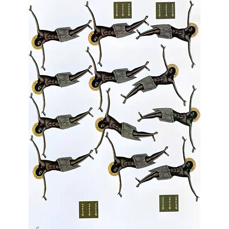 Σετ των 2 Εικόνα Ορθοδοξίας με περίγραμμα χρυσό σε ξύλο Φλαμουρίας  με  βάση Εικόνα ΣΩΜΑΤΑ ΕΣΤΑΥΡΩΜΕΝΟΥ (ΑΠΟ ΤΗΝ ΣΤΑΥΡΩΣΗ ΜΕΓΕΘΟΥΣ 14Χ20ΕΚ.) ΥΨΟΣ ΣΩΜΑΤΩΝ : 8ΕΚ. ΕΚΤΑΣΙΣ ΧΕΙΡΩΝ : 7.6ΕΚ. Χειροποίητη Ελληνορθόδοξη εικόνα του Ιησού Χριστού, Κρεμαστή πλάκα βυζ