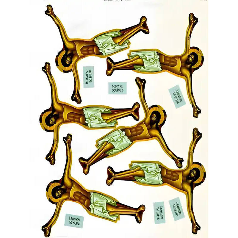 Σετ των 2 Εικόνα Ορθοδοξίας με περίγραμμα χρυσό σε ξύλο Φλαμουρίας  με  βάση Εικόνα ΣΩΜΑΤΑ ΕΣΤΑΥΡΩΜΕΝΟΥ (ΑΠΟ ΤΗΝ ΣΤΑΥΡΩΣΗ ΜΕΓΕΘΟΥΣ 30Χ40ΕΚ.) ΥΨΟΣ ΣΩΜΑΤΩΝ : 20ΕΚ. ΕΚΤΑΣΙΣ ΧΕΙΡΩΝ : 20ΕΚ. Χειροποίητη Ελληνορθόδοξη εικόνα του Ιησού Χριστού, Κρεμαστή πλάκα βυζ