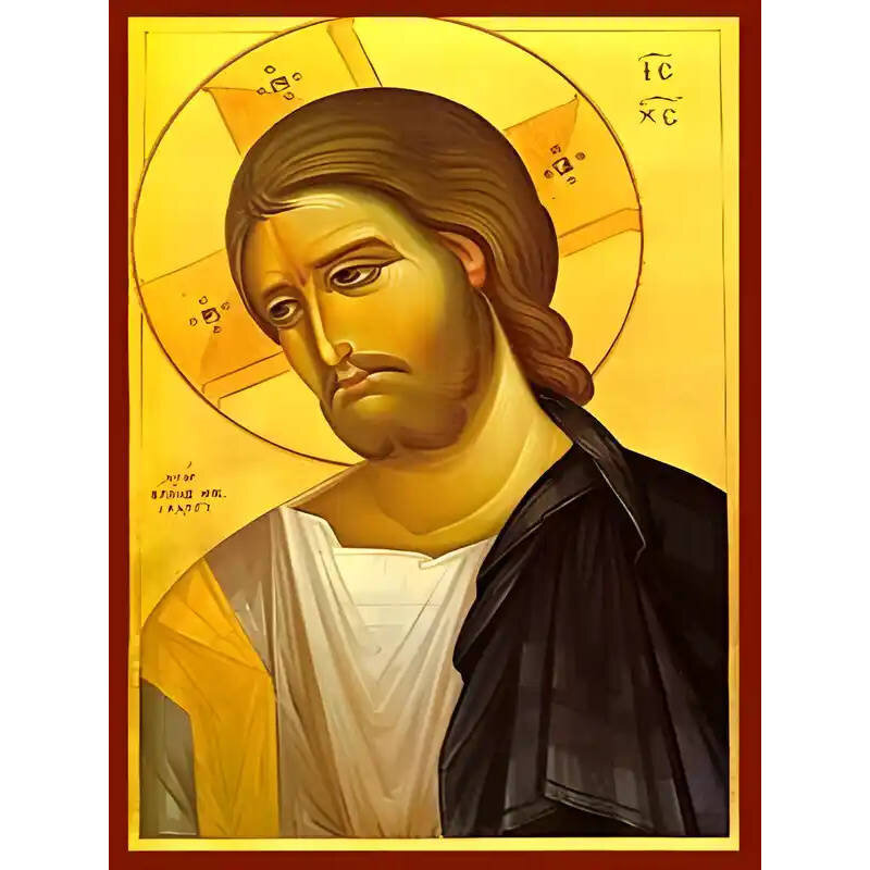 Σετ των 2 Εικόνα Ορθοδοξίας με περίγραμμα χρυσό σε ξύλο Φλαμουρίας  με  βάση Εικόνα ΧΡΙΣΤΟΣ, ΠΡΟΤΟΜΗ Χειροποίητη Ελληνορθόδοξη εικόνα του Ιησού Χριστού, Κρεμαστή πλάκα βυζαντινής τέχνης, χριστιανική τέχνη Διάσταση 15x11 cm (5,9x4,3 ίντσες)  INTRAEK-337757