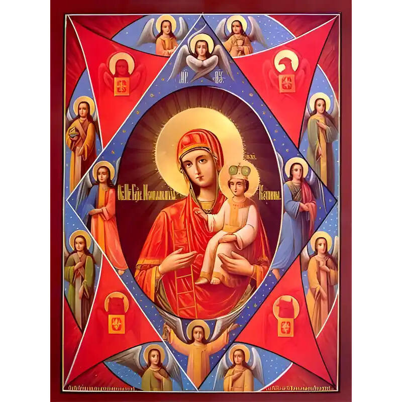 Σετ των 2 Εικόνα Ορθοδοξίας με περίγραμμα χρυσό σε ξύλο Φλαμουρίας  με  βάση Εικόνα ΠΑΝΑΓΙΑ ΜΕ ΧΡΙΣΤΟ, Η ΒΑΤΟΣ Χειροποίητη Ελληνορθόδοξη εικόνα του Ιησού Χριστού, Κρεμαστή πλάκα βυζαντινής τέχνης, χριστιανική τέχνη Διάσταση 15x11 cm (5,9x4,3 ίντσες)  INTR