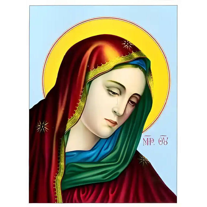 Σετ των 2 Εικόνα Ορθοδοξίας με περίγραμμα χρυσό σε ξύλο Φλαμουρίας  με  βάση Εικόνα ΠΑΝΑΓΙΑ, ΤΕΘΛΙΜΜΕΝΗ, ΠΡΟΤΟΜΗ Χειροποίητη Ελληνορθόδοξη εικόνα του Ιησού Χριστού, Κρεμαστή πλάκα βυζαντινής τέχνης, χριστιανική τέχνη Διάσταση 15x11 cm (5,9x4,3 ίντσες)  IN