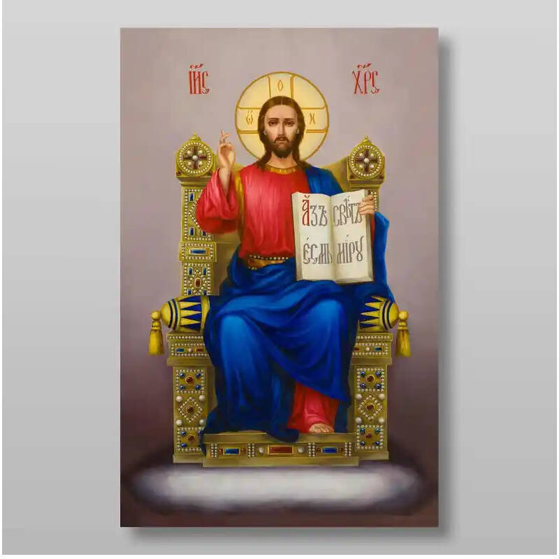 Εικόνα Ορθοδοξίας με περίγραμμα χρυσό σε ξύλο Φλαμουρίας  με  βάση King of Glory Χειροποίητη Ελληνορθόδοξη , Κρεμαστή πλάκα βυζαντινής τέχνης, χριστιανική τέχνη Διάσταση 50x40 cm (19,7 x 15,8 ίντσες) INTRAEK-65432902