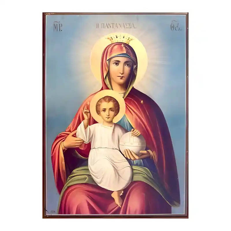 Σετ των 2 Εικόνα Ορθοδοξίας με περίγραμμα χρυσό σε ξύλο Φλαμουρίας  με  βάση Εικόνα Παναγία Παντάνασσα Χειροποίητη Ελληνορθόδοξη , Κρεμαστή πλάκα βυζαντινής τέχνης, χριστιανική τέχνη Διάσταση 10x7 cm (3,9 x 2,8 ίντσες) INTRAEK-671230