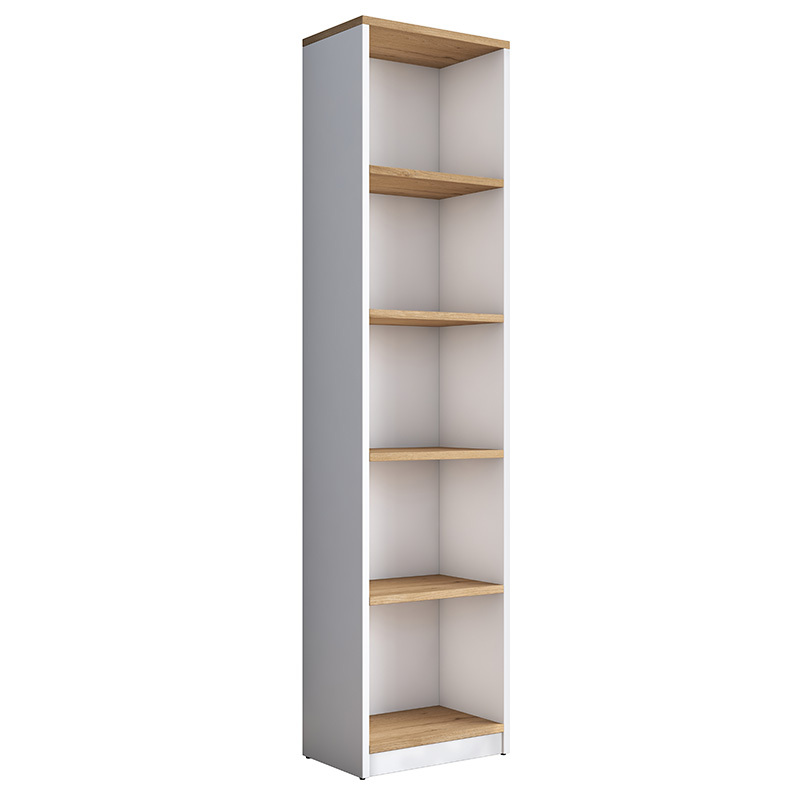 Βιβλιοθήκη Goldie pakoworld λευκό-φυσικό 40x25x161.80εκ 182-000054 Βιβλιοθήκη Goldie pakoworld λευκό-φυσικό 40x25x161.80εκ 182-000054