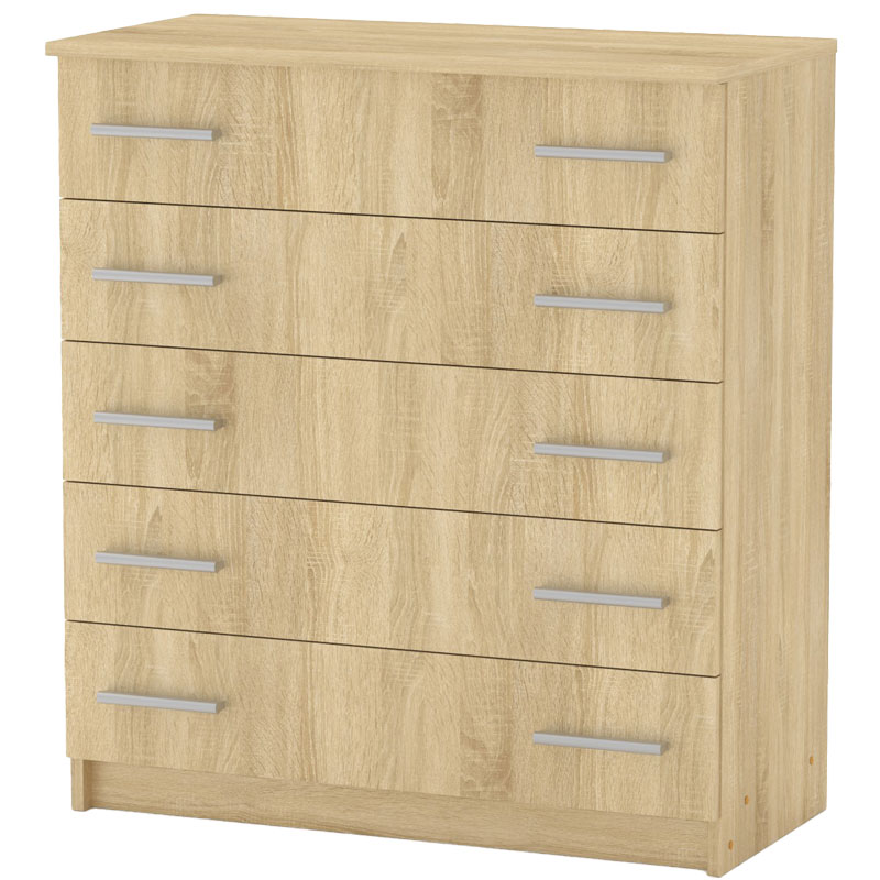 Συρταριέρα Penelope pakoworld 5 συρταριών sonoma 80.5x38x89εκ 184-000090 Συρταριέρα Penelope pakoworld 5 συρταριών sonoma 80.5x38x89εκ 184-000090