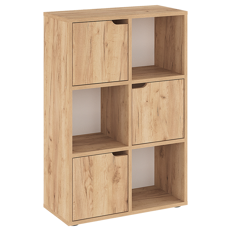 Intrahome Βιβλιοθήκη Bookel Intrahome μελαμίνης σε oak απόχρωση 59.5x27.5x89εκ | SKU: INTRAPA-295111213