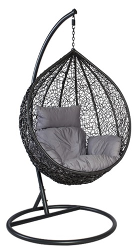 ΚΡΕΜΑΣΤΗ ΠΟΛΥΘΡΟΝΑ  ΜΕ ΡΕ RATTAN ΠΑΓΟΥ ME ΒΑΣΗ ΚΑΙ ΙΣΤΟ ΜΕΤΑΛΛΙΚΟ  ΣΕ ΑΝΘΡΑΚΙ ΧΡΩΜΑ velco-184-6133