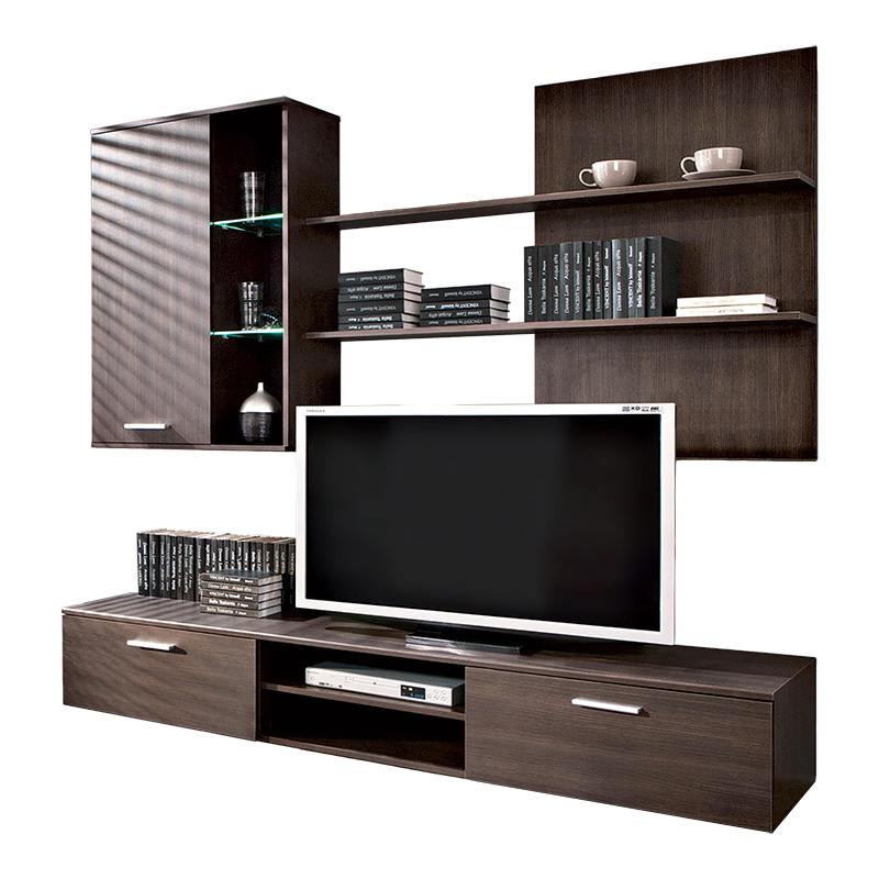 Σύνθετο σαλονιού Salome pakoworld LED wenge 200x41x190εκ 192-000003 Σύνθετο σαλονιού Salome pakoworld LED wenge 200x41x190εκ 192-000003