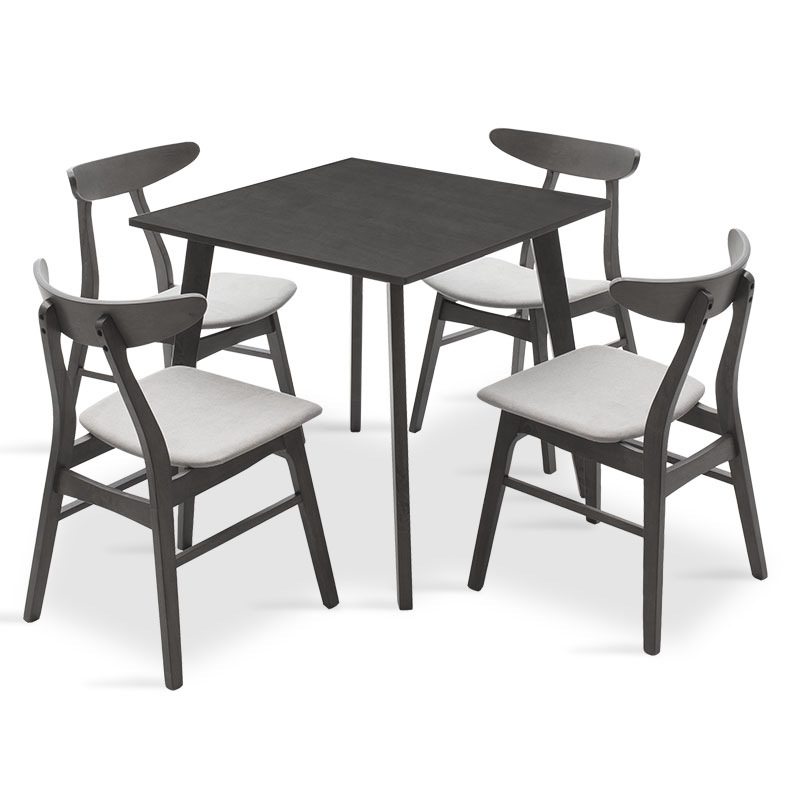 Tραπεζαρία Benson – Orlean pakoworld σετ 5τμχ rustic grey – ύφασμα γκρι 80x80x75εκ 200-000179 Tραπεζαρία Benson – Orlean pakoworld σετ 5τμχ rustic grey – ύφασμα γκρι 80x80x75εκ 200-000179