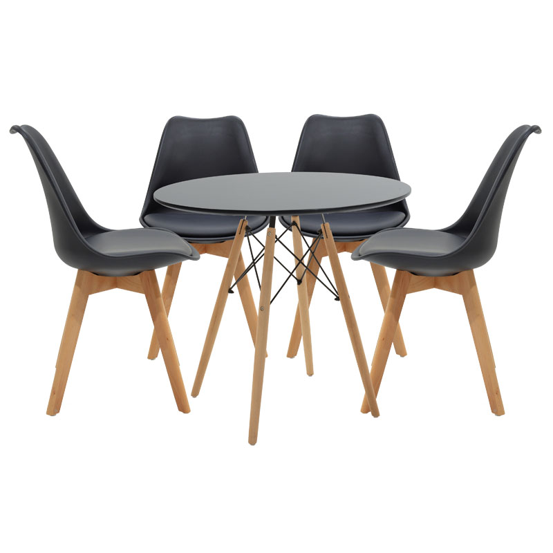 Intrahome Φοιτητικό πακέτο επίπλων τραπεζαρίας Gaston-EVERESTA Intrahome σετ 5 τμχ Φ80x73εκ | SKU: INTRAPA-311111713