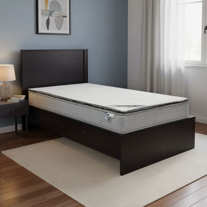 Κρεβάτι με στρώμα Athos-Perfecto pakoworld wenge 90x190εκ - PAKO WORLD - 200-001655