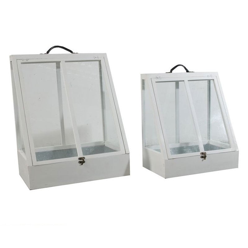 Artekko High Ξύλινα Λευκά Θερμοκήπια Σετ 2 Τεμαχίων Artekko 200-3213