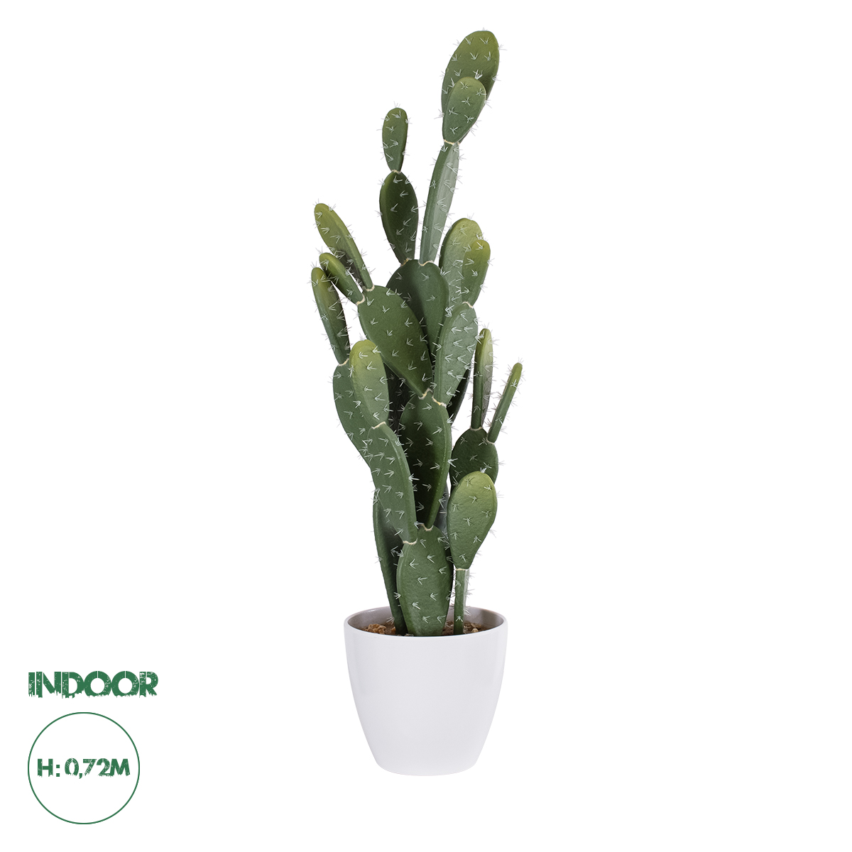 20097 GloboStar®  Artificial Garden OPUNTIA FICUS-INDICA CACTUS 20097 Τεχνητό Διακοσμητικό Φυτό Κάκτος Φραγκοσυκιά Υ72cm